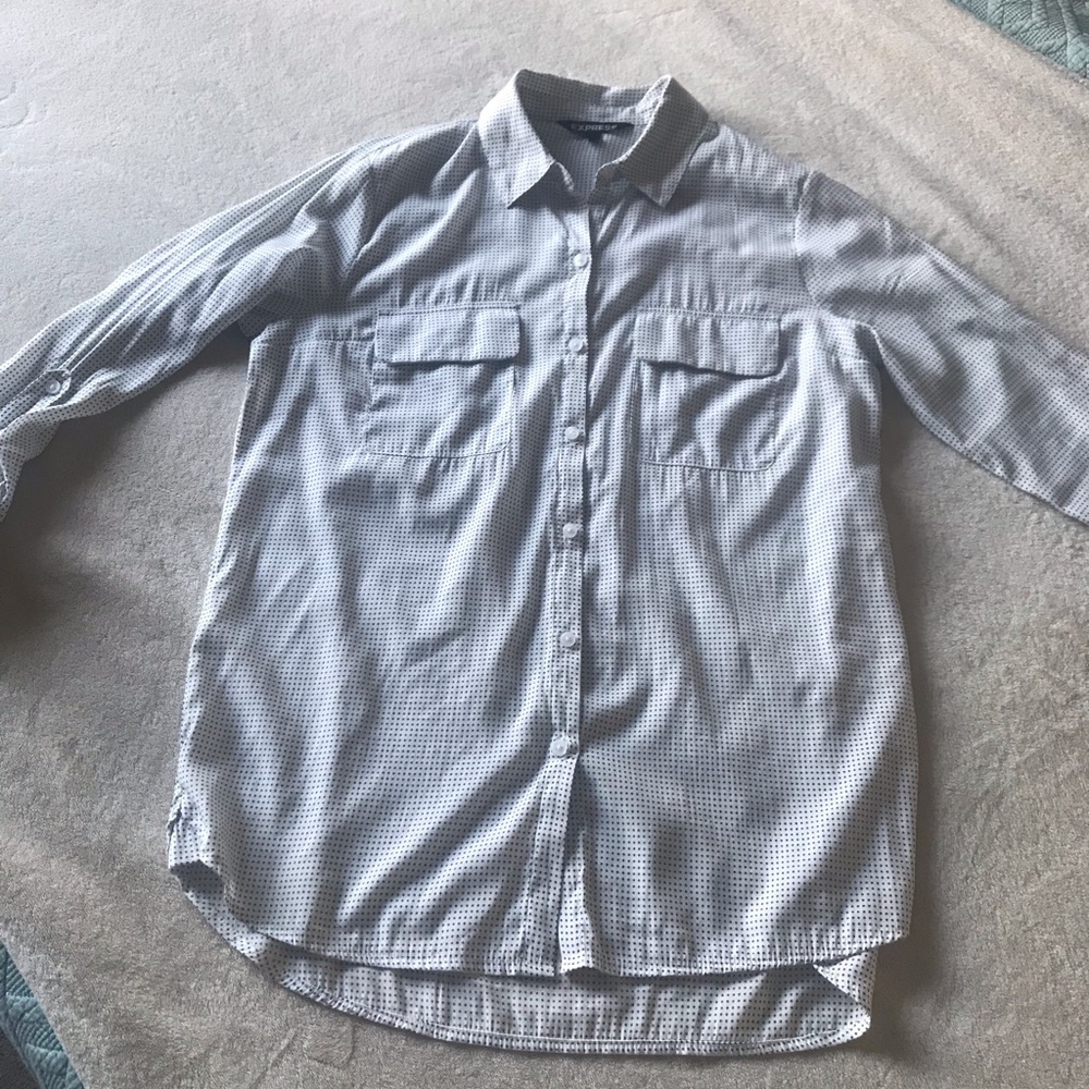 Professional Button Down Pin Dot Dress Shirt